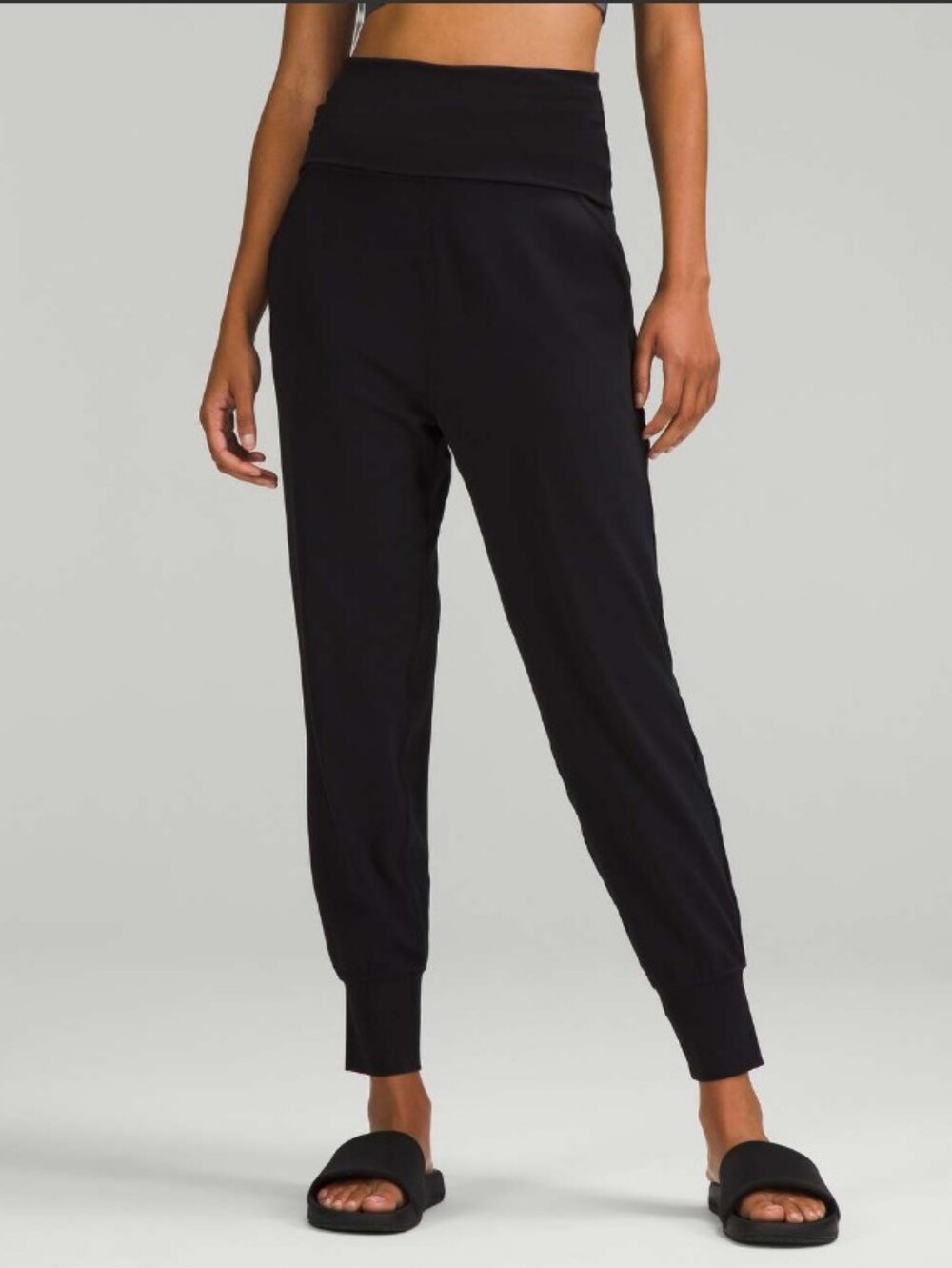 Lululemon Align Super-High-Rise Ribbed-Waist Jogger Black Size 8